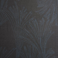 Indigo-Dyed Textured Cotton, Botanical Motif
