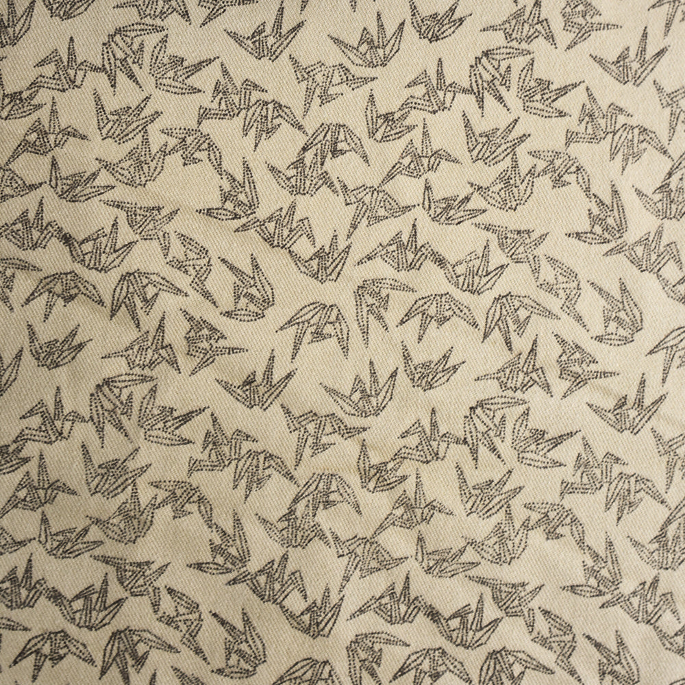Origami Crane Cotton Twill Fabric