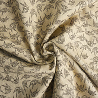 Origami Crane Cotton Twill Fabric