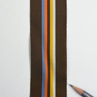 Brown 5-Color Striped Rayon Grosgrain Ribbon B - 1-3/4" - 36yd Roll