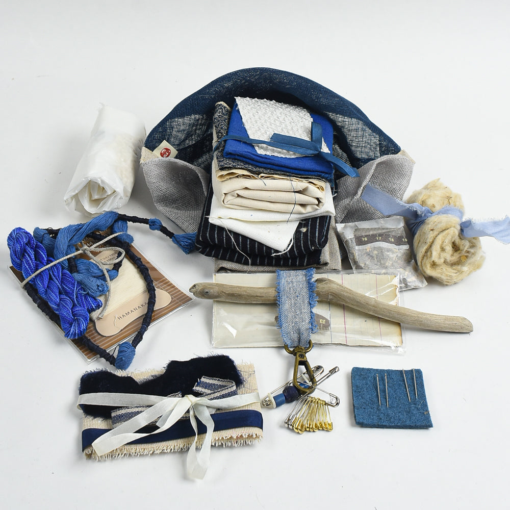 Slow Stitching Set - Indigo & Driftwood