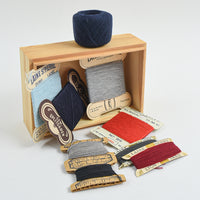 Vintage Darning Thread Collection – Navy, Red & Gray