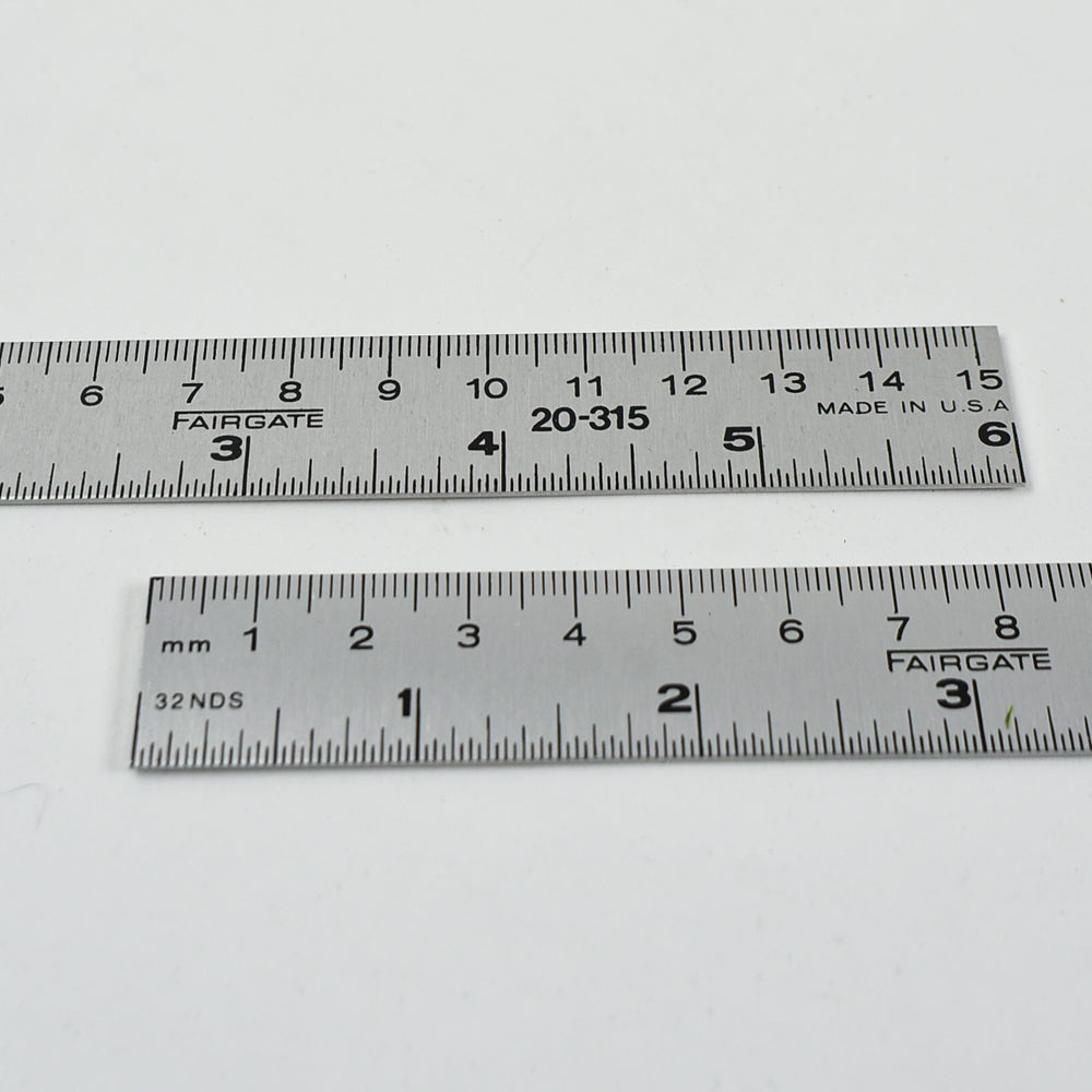 Straight Edge Metal Ruler - Inches/Metric - 6" X 3/4"