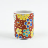 Kutani Magnetic Pin Holder, Red Floral