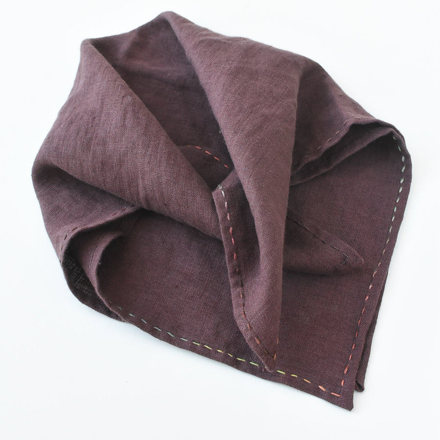 Linen Bandana, Oxblood