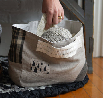 Side Handle Gusset Tote Pattern PDF by KZ Stevens