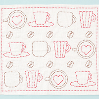 Sashiko Cloth Kit, Coffee Cup