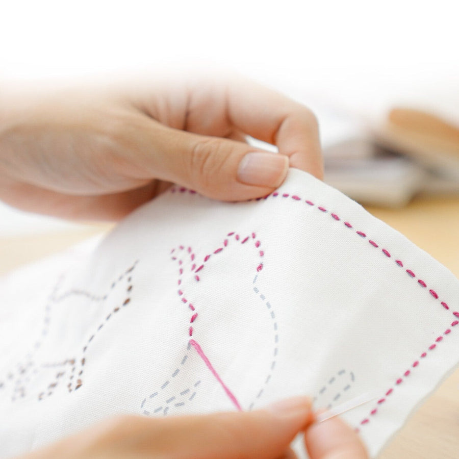 Cat Sashiko Cloth