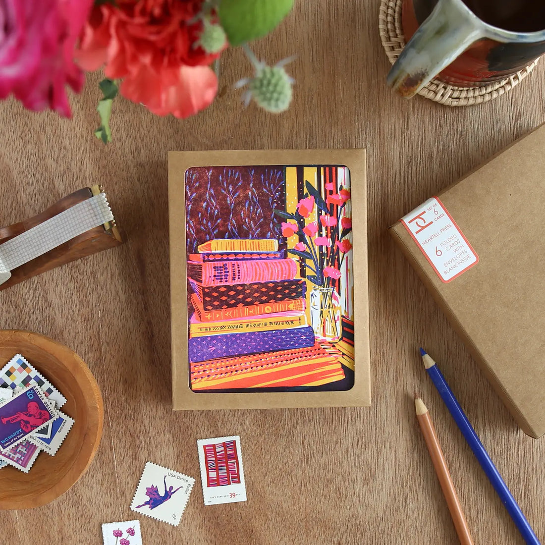Still Life with Books - Letterpress Card Set