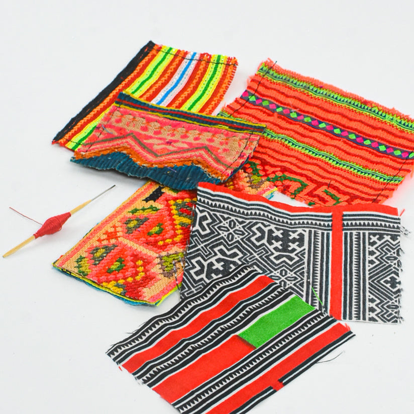 Upcycled Hmong Fabric Patch Kit