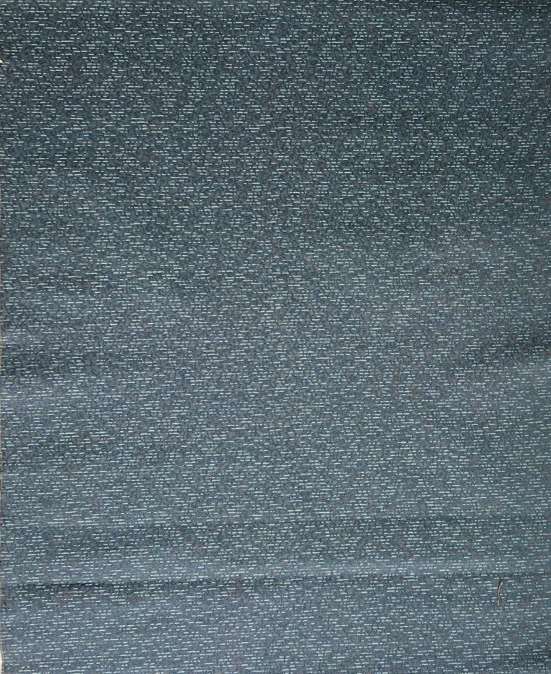 Vintage Japanese Wool Blend -1/2 yd  - Blue/White Dashes