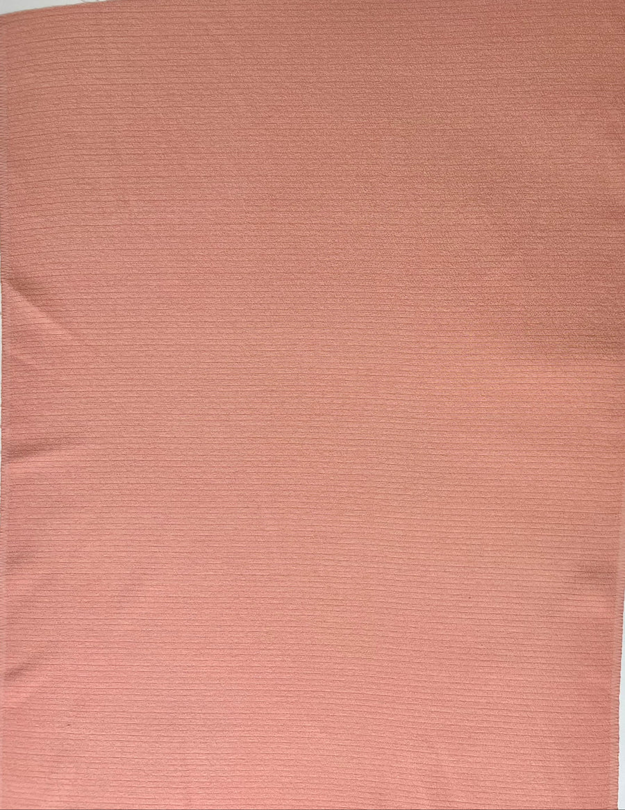 Vintage Japanese Silk -1/2 yd - Peach Ribbed