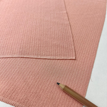 Vintage Japanese Silk -1/2 yd - Peach Ribbed