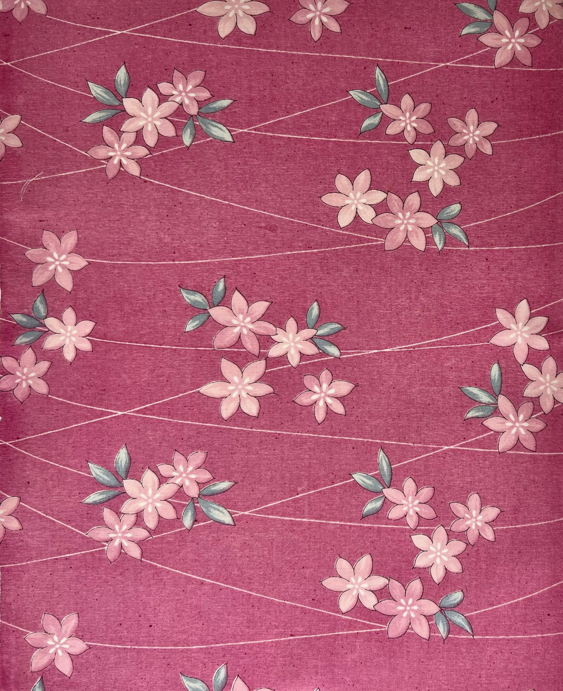 Vintage Japanese Wool -1/2 yd  - Rose Floral