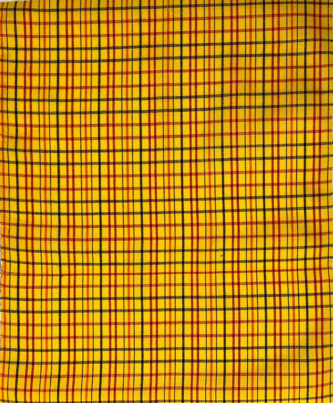 Vintage Japanese Wool Plaid -1/2 yd - Gold/Black