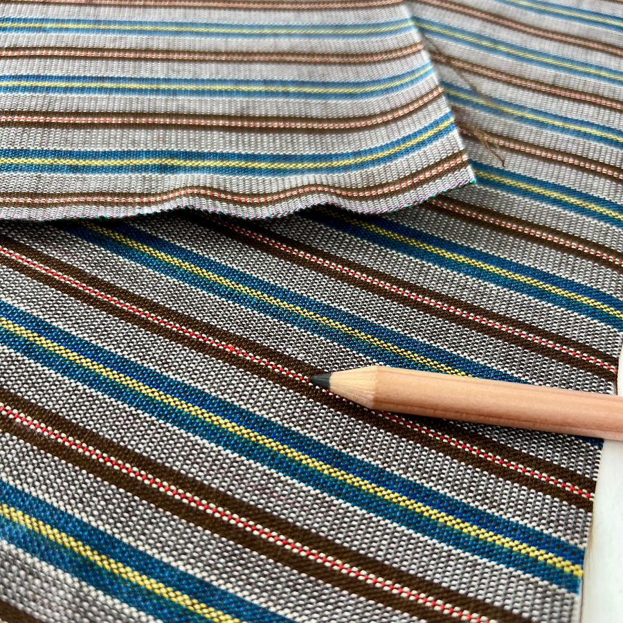 Japanese Wool Stripe -1/2 Vintage yd - Gray