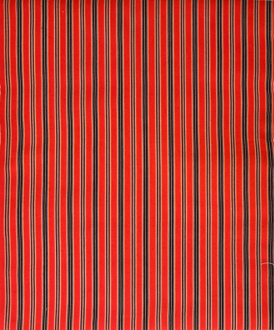 Vintage Japanese Wool Blend Stripe -1/2 yd - Red