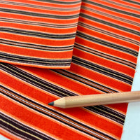 Vintage Japanese Wool Blend Stripe -1/2 yd - Red