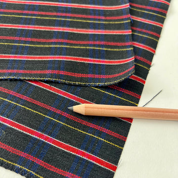 Japanese Wool Stripe -1/2 Vintage yd - Navy