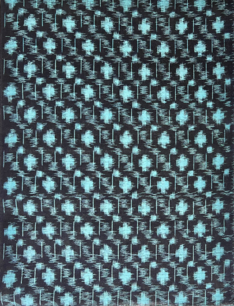 Vintage Japanese Cotton Kasuri -1/2 yd - Navy & Aqua