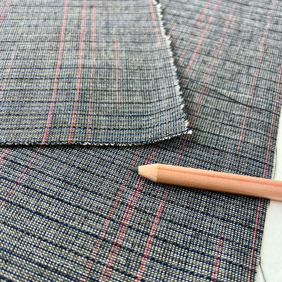 Vintage Japanese Cotton -1/2 yd - Navy Stripe