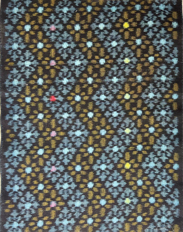 Vintage Japanese Cotton Kasuri -1/2 yd - Indigo/Olive