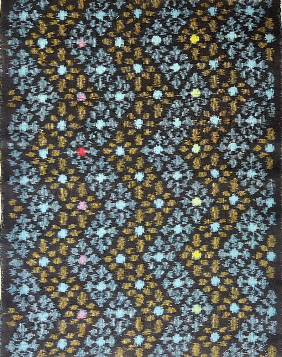 Vintage Japanese Cotton Kasuri -1/2 yd - Indigo/Olive