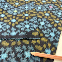 Vintage Japanese Cotton Kasuri -1/2 yd - Indigo/Olive