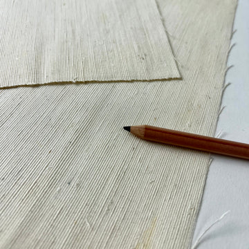Vintage Japanese Silk -1/2 yd - Ivory Ribbed
