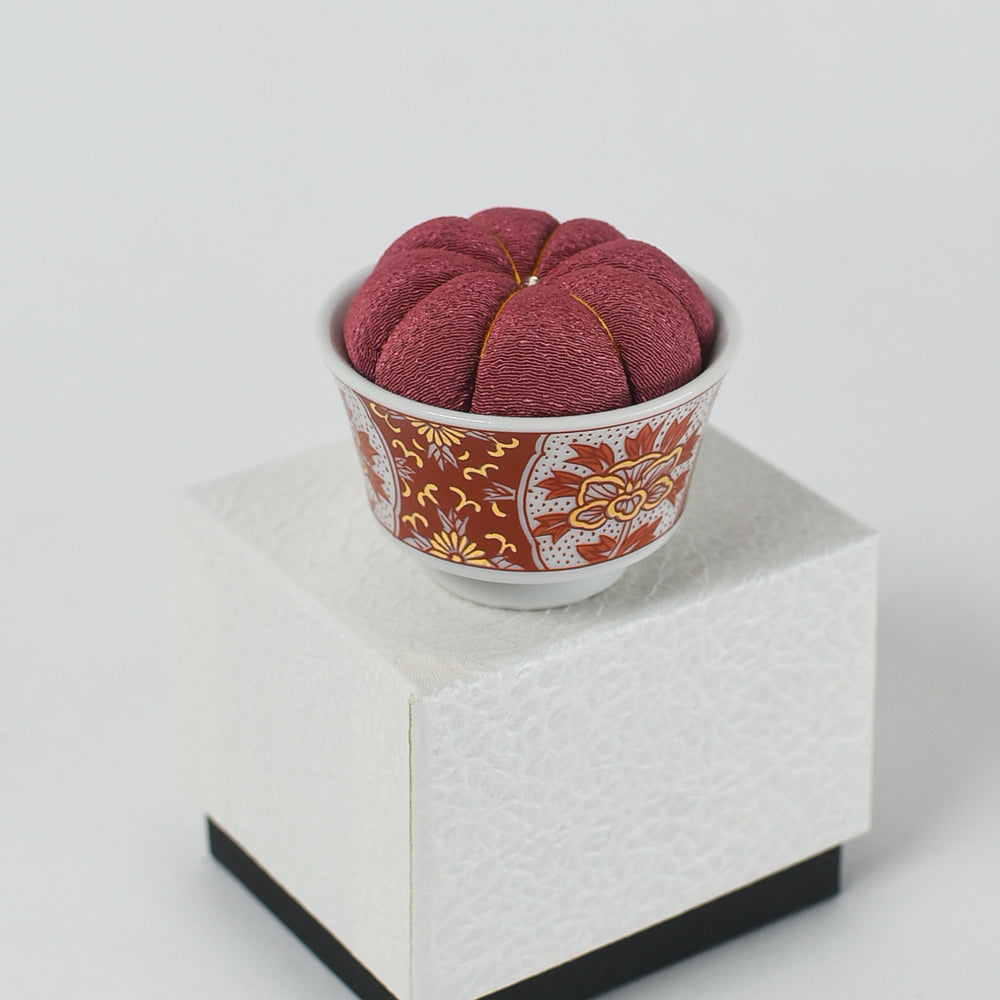 Kutani Pin Cushion, Rose Iidaya