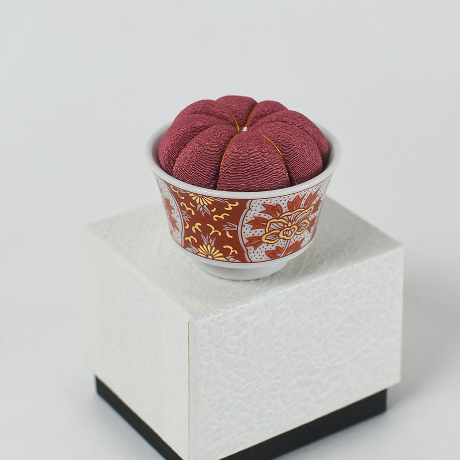 Kutani Pin Cushion, Rose Iidaya