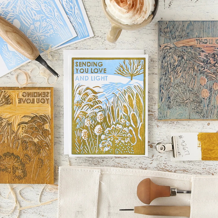 Love & Light Letterpress Cards, Set of 6