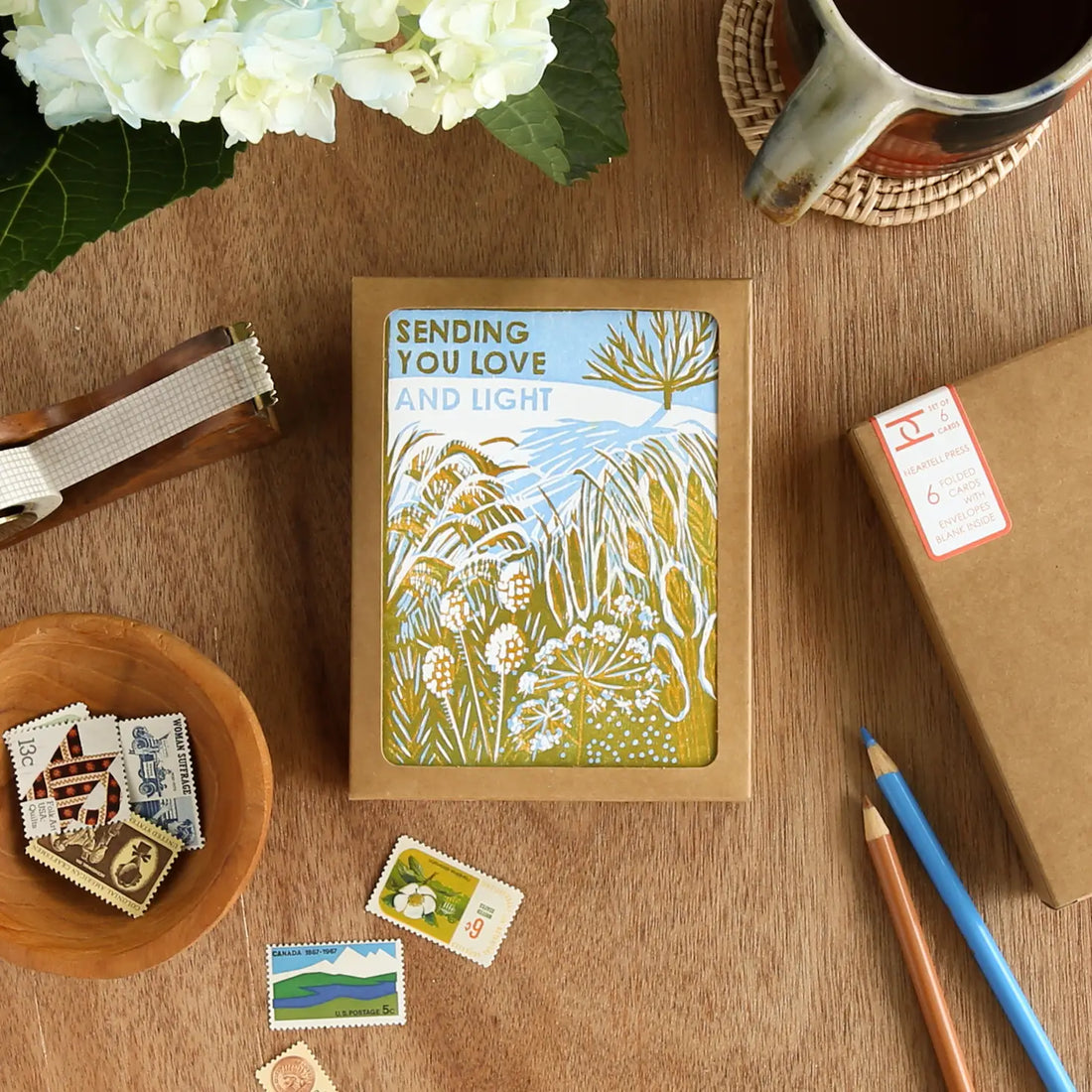 Love & Light Letterpress Cards, Set of 6