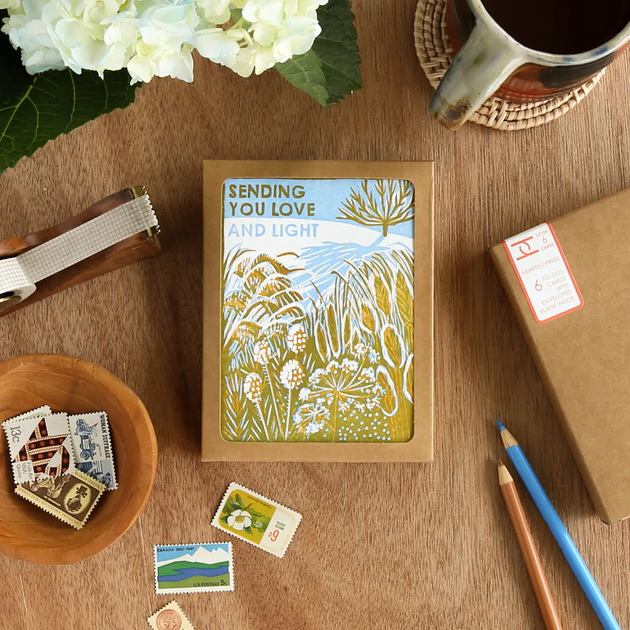 Love & Light Letterpress Cards, Set of 6