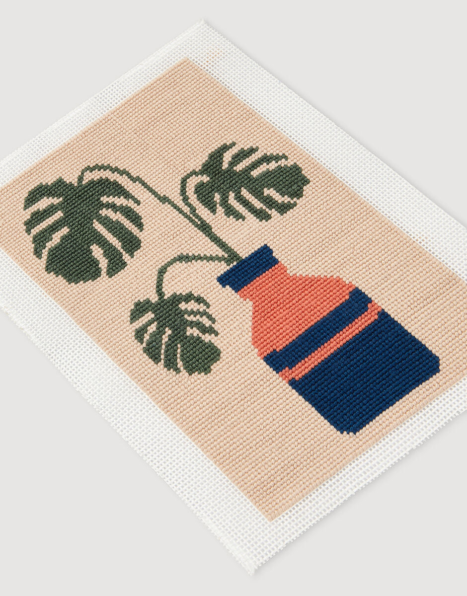 Monstera Needlepoint Kit