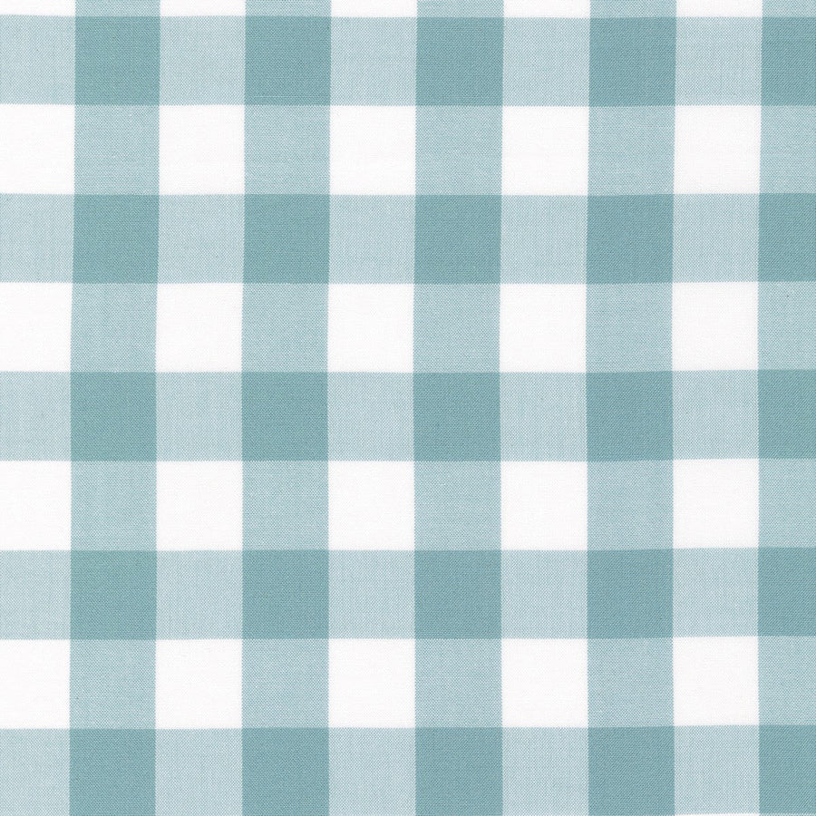 Carolina 1" Gingham, Fog - 1/2yd cut