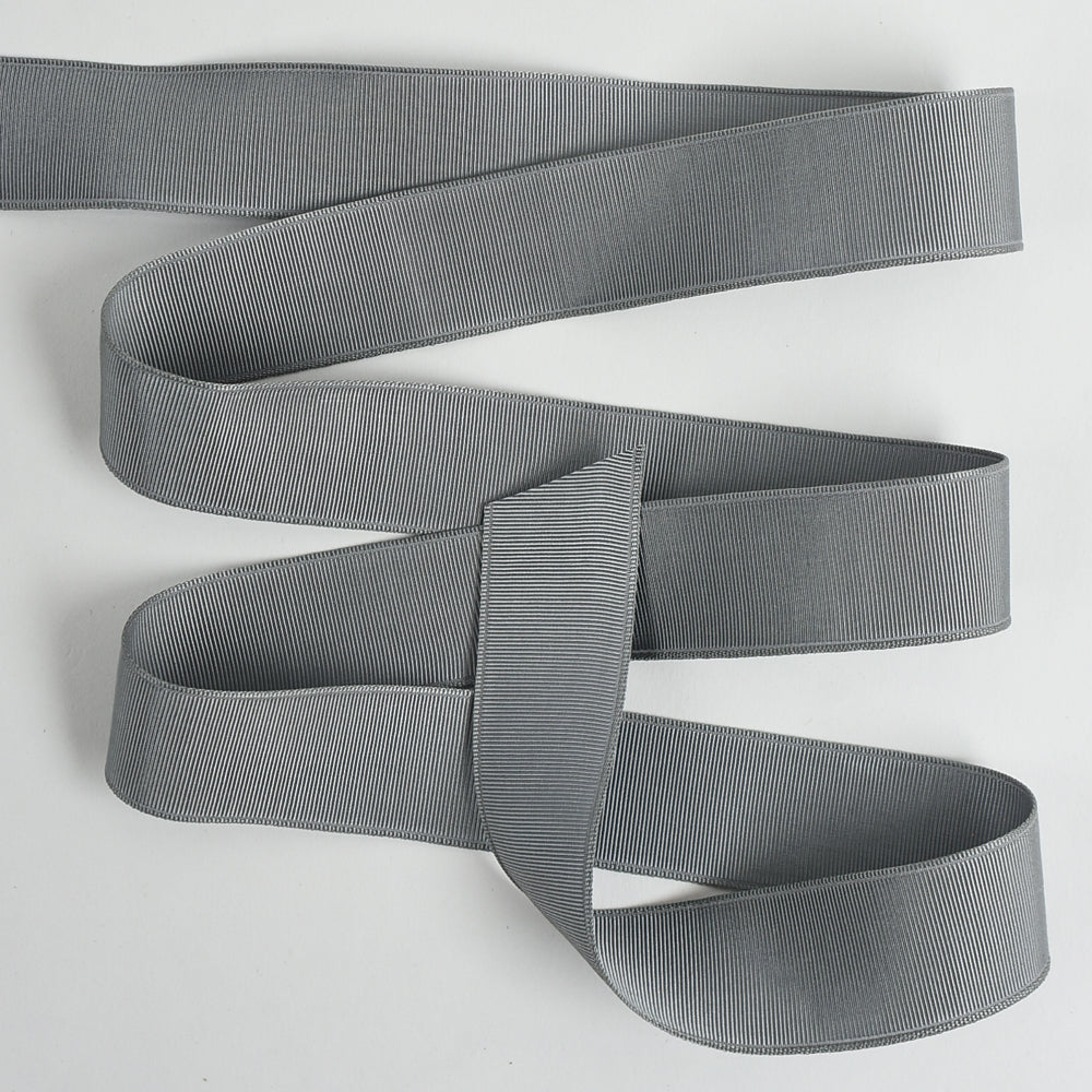Pearl Gray Rayon Grosgrain Ribbon - 1-1/16"