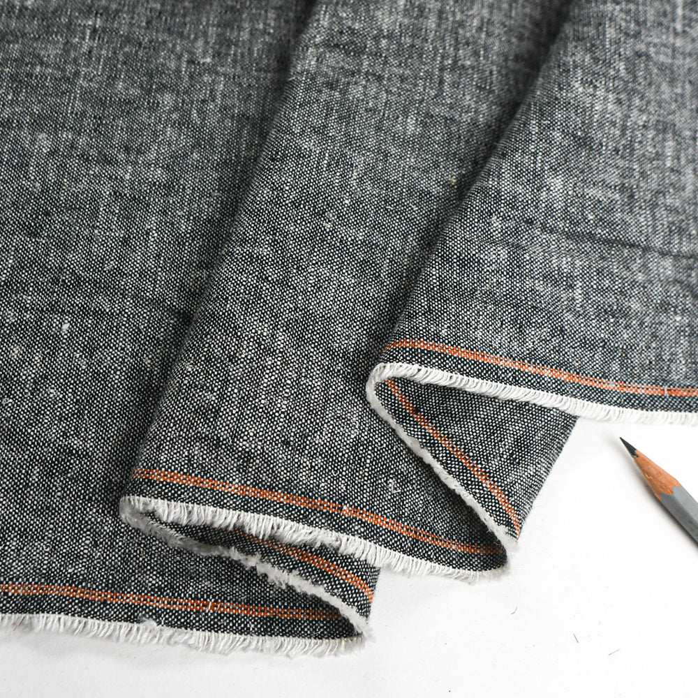 Brussels Washer Yarn-Dyed Linen Rayon B031-1019 Black 52"w