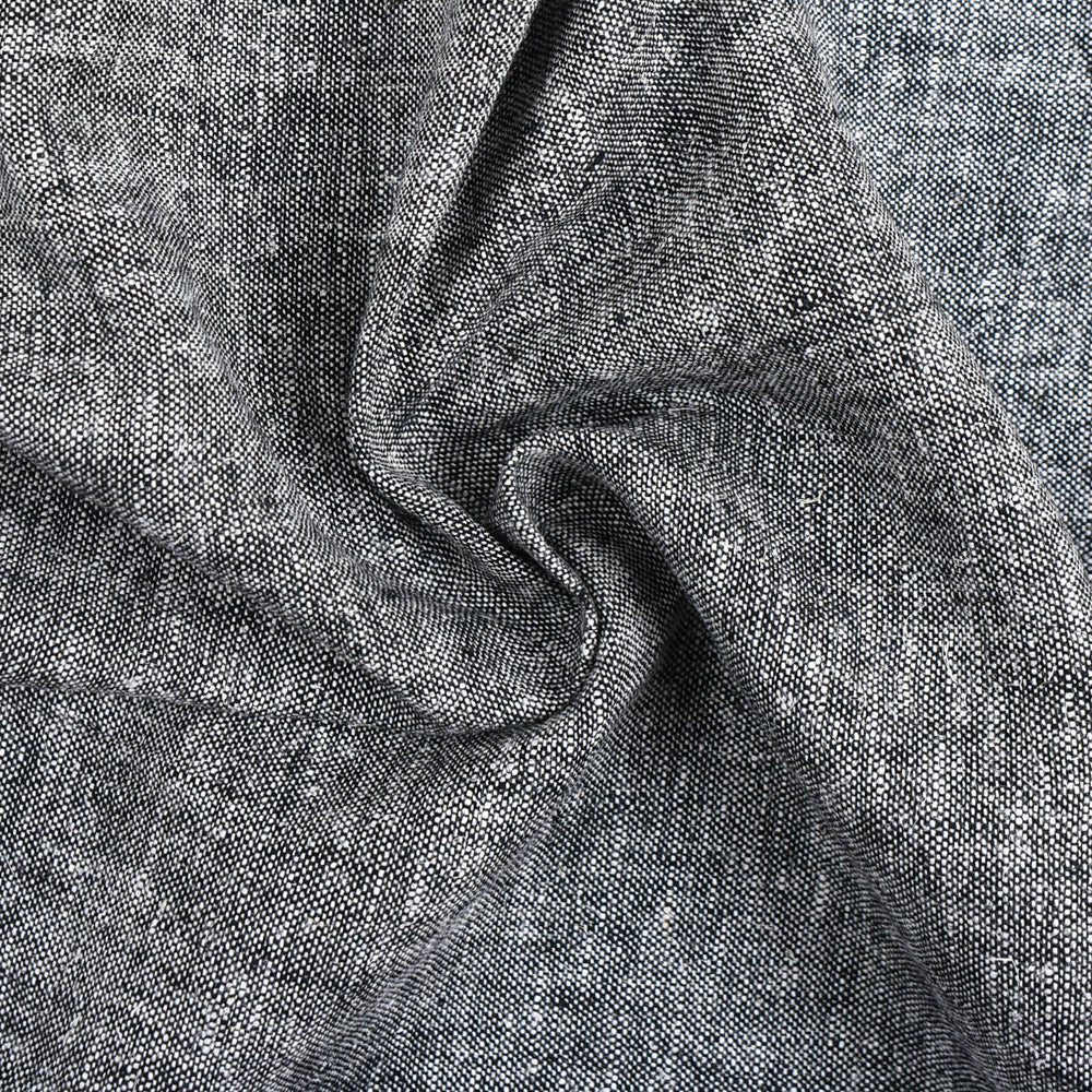 Brussels Washer Yarn-Dyed Linen Rayon B031-1019 Black 52"w