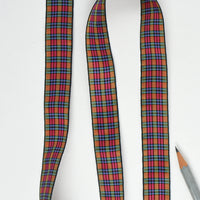 Vintage Madras Plaid Ribbon – 7/8" Wide
