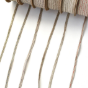 Linen Running Stitch Ribbon 2 yds - Natural/Ginger Brown