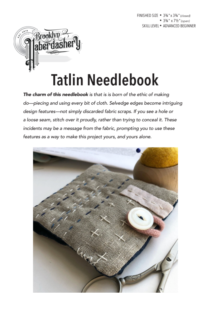 Tatlin Needle Book PDF Pattern