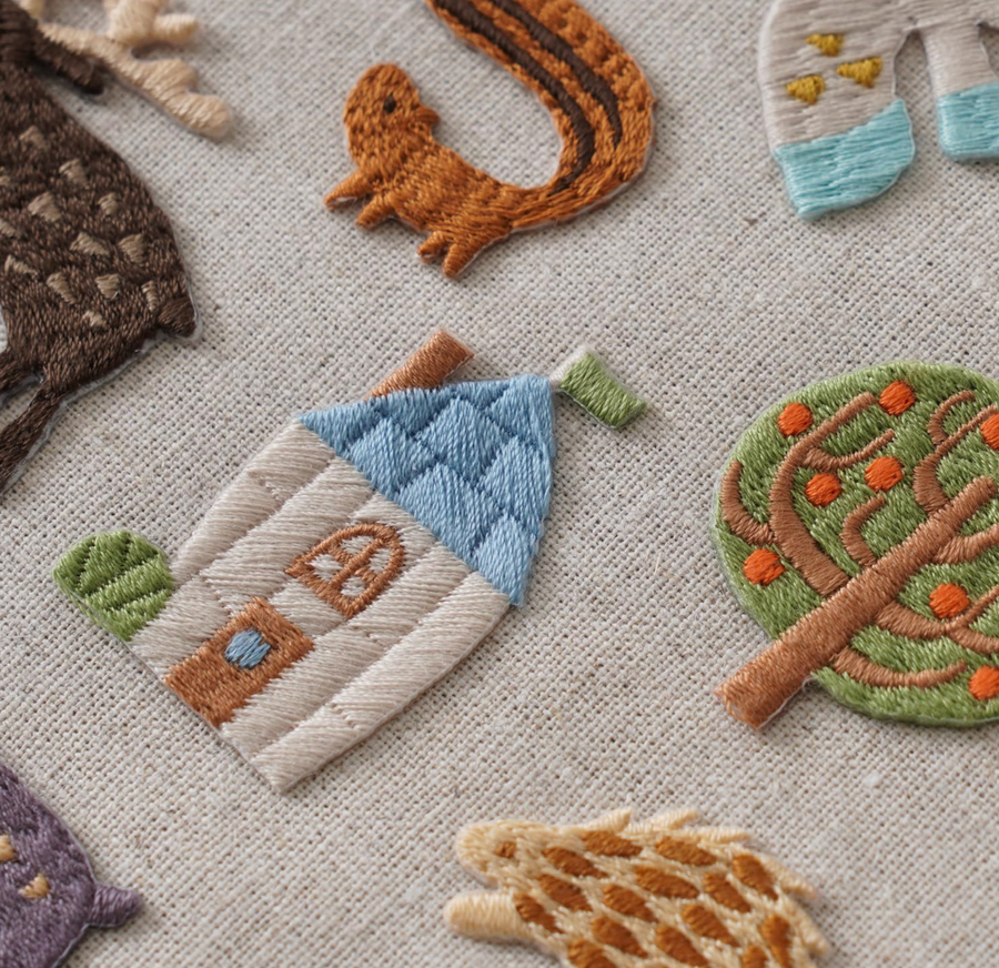 Woodlands Embroidered Patch Set by Hirvi