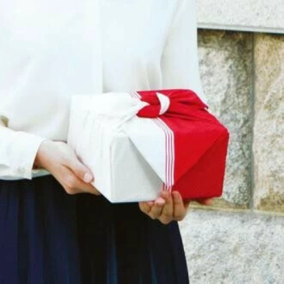 Red & White Furoshiki Wrapping Cloth - 27-1/2"