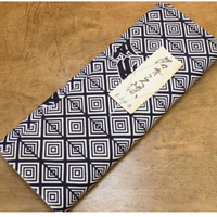 Vintage Indigo Yukata Cotton — Square Motif