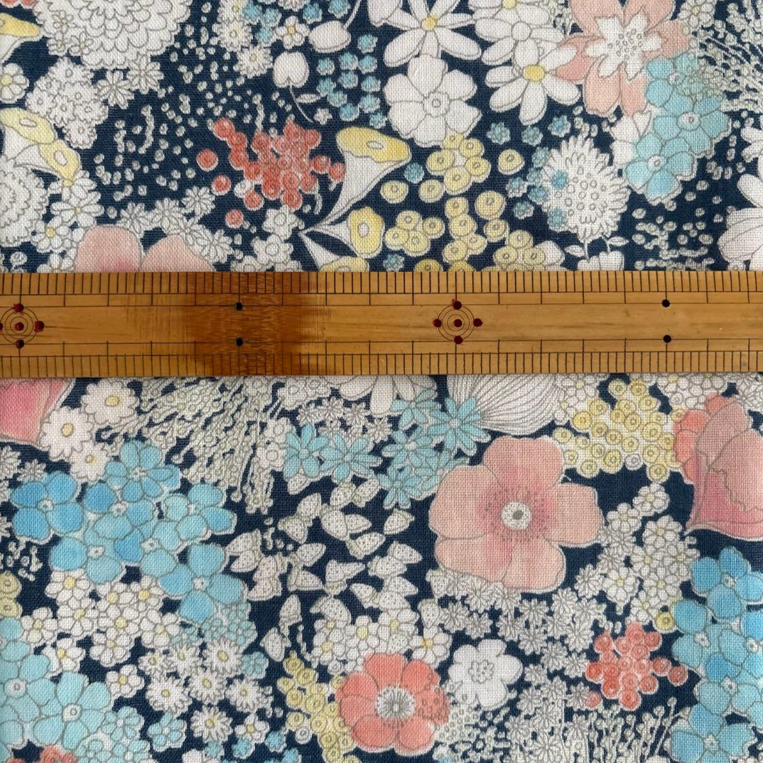 Floral Double Gauze - Steel Blue