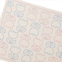 Tulip Sashiko Cloth