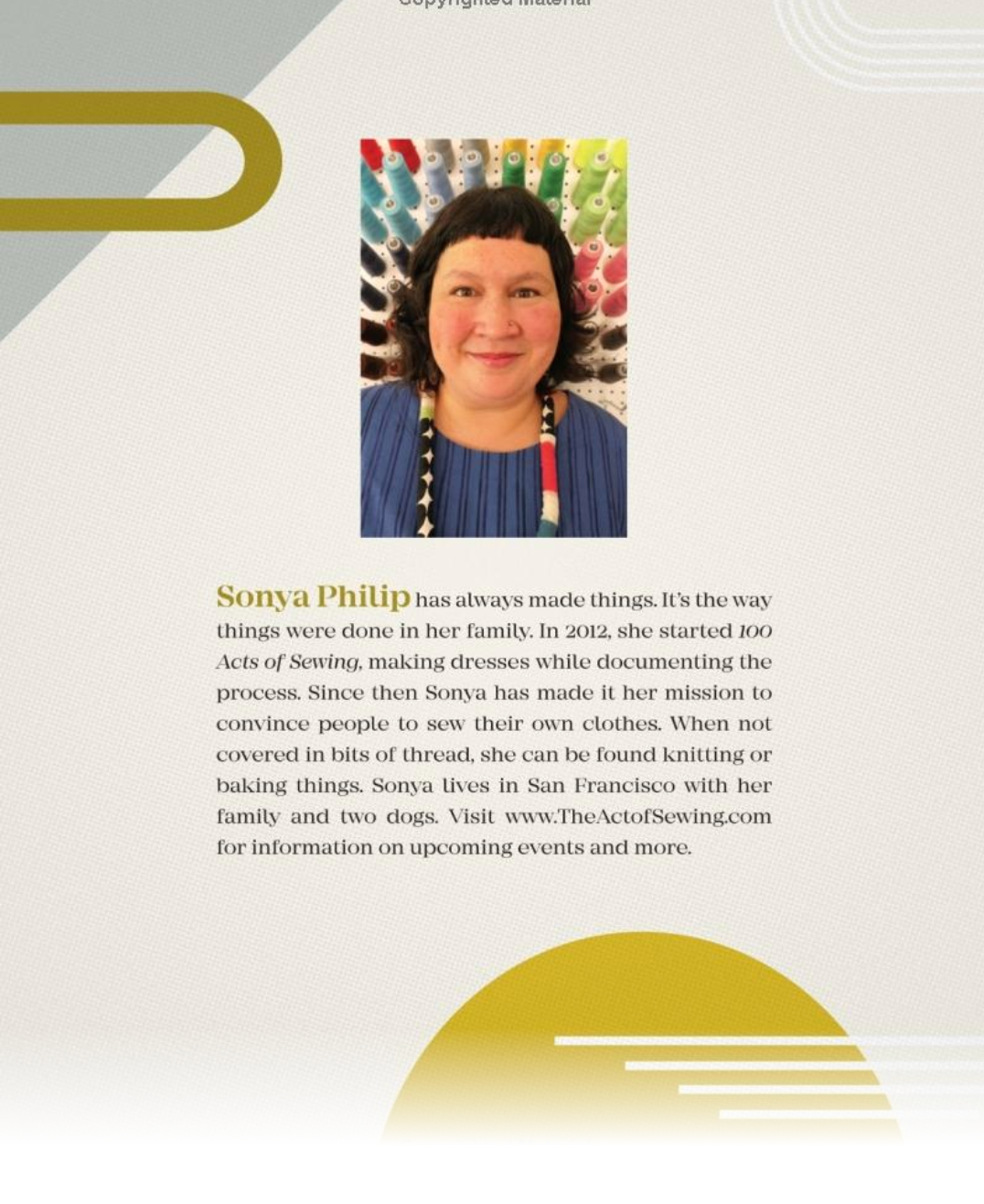The Act of Sewing by Sonya Philip