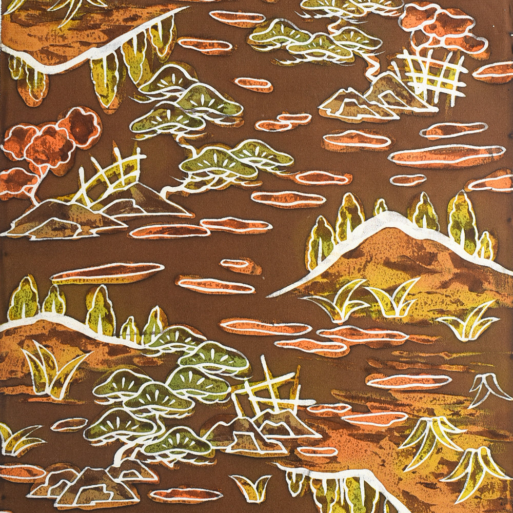Vintage Japanese Silk – Autumn Vine and Floral
