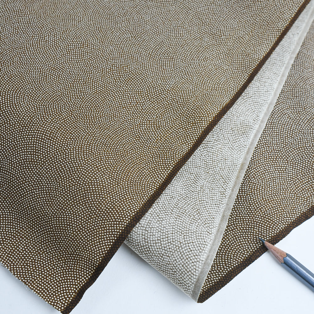 Vintage Japanese Silk– Taupe Textured Tsumugi